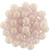 Starman Round Beads 6mm : Sueded Gold Milky Pink (50pcs)