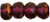 Starman Gem-Cut Rondelle 6 x 4mm : Copper - Fuchsia (25pcs)