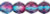 Starman Fire-Polish 6mm : Dual Coated - Aqua/Fuchsia (25pcs)