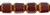Starman Antique Style Octagonal 6mm - Bronze (smooth) : Ruby (25pcs)