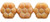 Starman Flowers 8 x 4mm : Luster - Opaque Beige (25pcs)