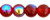 Starman Round Beads 6mm : Siam Ruby AB (50pcs)