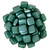 CzechMates Tile 6mm Bead (Pearl Coat), Teal - 50pcs