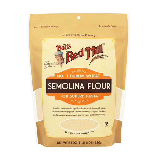 BOB'S RED MILL SEMOLINA PASTA FLOUR 24 OZ. BAG BOB'S RED MILL SEMOLINA PASTA FLOUR 24 OZ. BAG