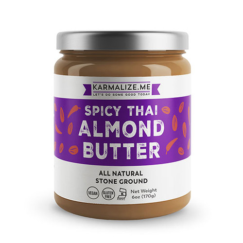 KARMALIZE.ME SPICY THAI ALMOND BUTTER 6 OZ KARMALIZE.ME SPICY THAI ALMOND BUTTER 6 OZ