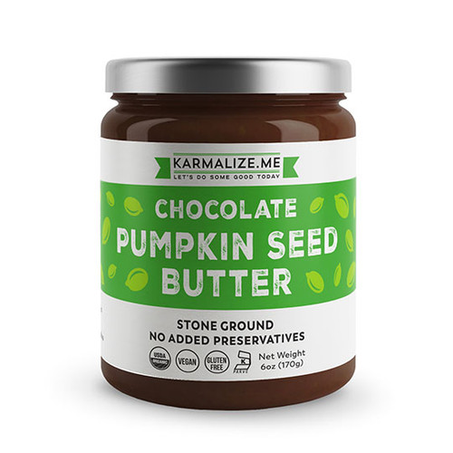 KARMALIZE.ME ORGANIC CHOCOLATE PUMPKIN SEED BUTTER 6 OZ KARMALIZE.ME ORGANIC CHOCOLATE PUMPKIN SEED BUTTER 6 OZ