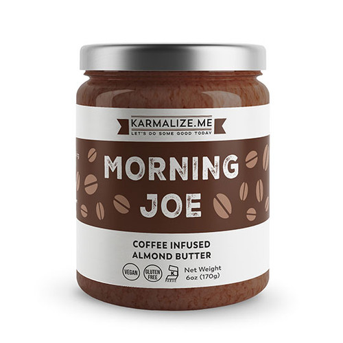 KARMALIZE.ME MORNING JOE COFFEE INFUSED ALMOND BUTTER 6 OZ KARMALIZE.ME MORNING JOE COFFEE INFUSED ALMOND BUTTER 6 OZ