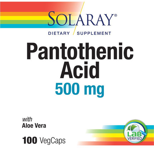 SOLARAY PANTOTHENIC ACID 100 COUNT SOLARAY PANTOTHENIC ACID 100 COUNT