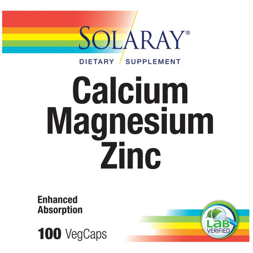 SOLARAY CALCIUM MAGNESIUM ZINC 100 COUNT SOLARAY CALCIUM MAGNESIUM ZINC 100 COUNT