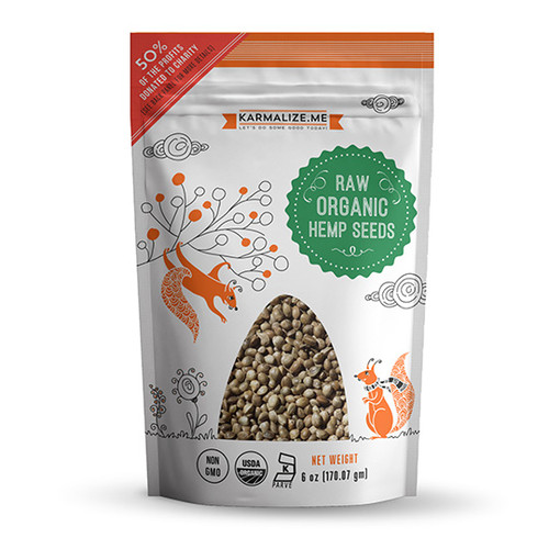 KARMALIZE.ME ORGANIC RAW HEMP SEED 6 OZ KARMALIZE.ME ORGANIC RAW HEMP SEED 6 OZ
