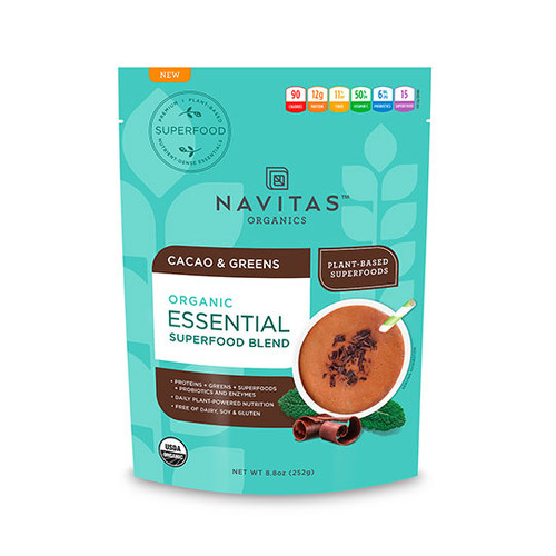 NAVITAS ORGANICS CACAO & GREENS ESSENTIAL SUPERFOOD BLENDS 8.8 OZ NAVITAS ORGANICS CACAO & GREENS ESSENTIAL SUPERFOOD BLENDS 8.8 OZ