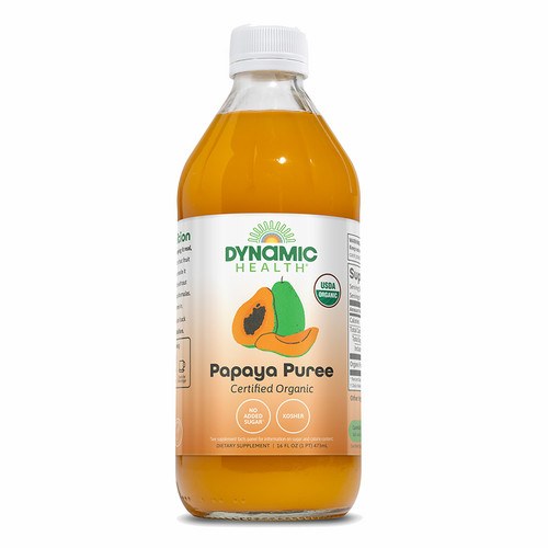DYNAMIC HEALTH ORGANIC PAPAYA PUREE JUICE (GLASS) 16 FL. OZ. DYNAMIC HEALTH ORGANIC PAPAYA PUREE JUICE (GLASS) 16 FL. OZ.