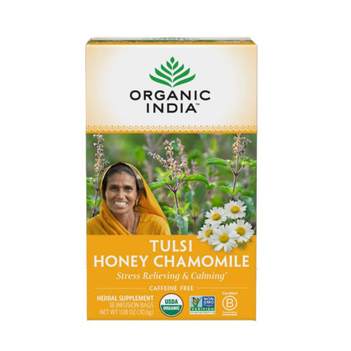 ORGANIC INDIA HONEY CHAMOMILE TULSI INFUSIONS TEA 18 INFUSION TEA BAGS ORGANIC INDIA HONEY CHAMOMILE TULSI INFUSIONS TEA 18 INFUSION TEA BAGS