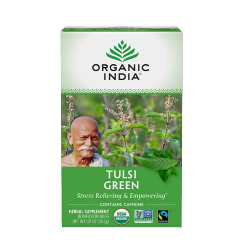 ORGANIC INDIA TEA GREEN TULSI INFUSIONS 18 INFUSION TEA BAGS ORGANIC INDIA TEA GREEN TULSI INFUSIONS 18 INFUSION TEA BAGS