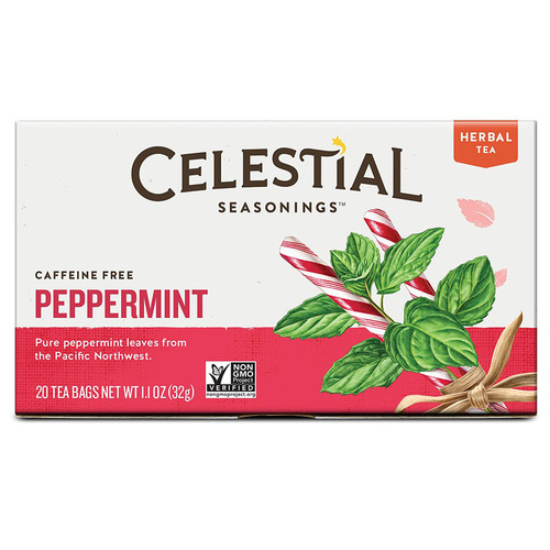 CELESTIAL SEASONINGS PEPPERMINT TEA 20 TEA BAGS CELESTIAL SEASONINGS PEPPERMINT TEA 20 TEA BAGS