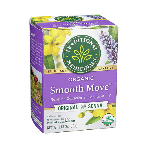 TRADITIONAL MEDICINALS ORGANIC SMOOTH MOVE TEA 16 TEA BAGS TRADITIONAL MEDICINALS ORGANIC SMOOTH MOVE TEA 16 TEA BAGS