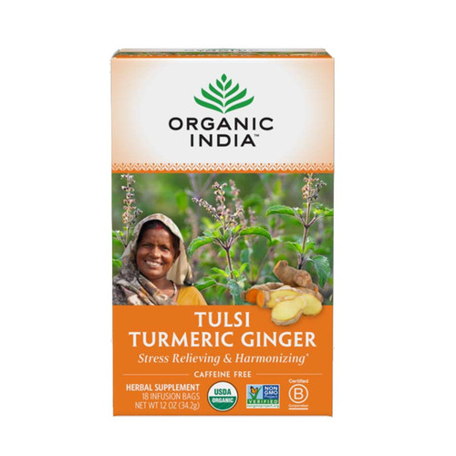 ORGANIC INDIA TURMERIC GINGER TULSI INFUSIONS TEA 18 INFUSION TEA BAGS ORGANIC INDIA TURMERIC GINGER TULSI INFUSIONS TEA 18 INFUSION TEA BAGS