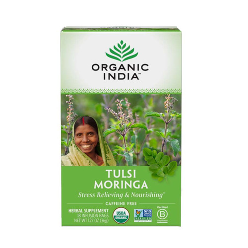 ORGANIC INDIA MORINGA TULSI INFUSIONS TEA 18 INFUSION TEA BAGS ORGANIC INDIA MORINGA TULSI INFUSIONS TEA 18 INFUSION TEA BAGS