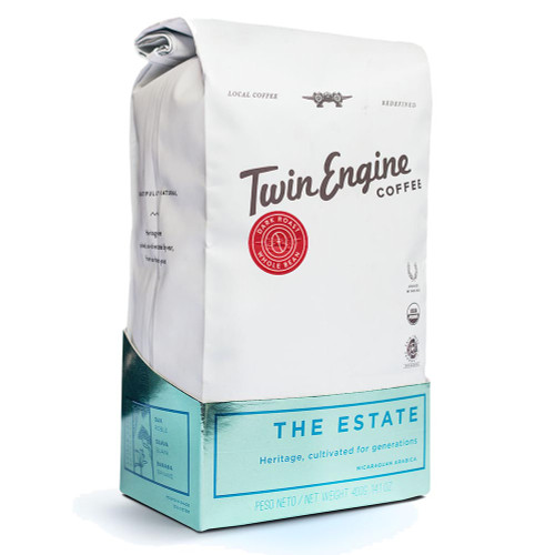 TWIN ENGINE COFFEE ORGANIC ESTATE DARK WHOLE BEAN COFFEE 14 OZ. TWIN ENGINE COFFEE ORGANIC ESTATE DARK WHOLE BEAN COFFEE 14 OZ.