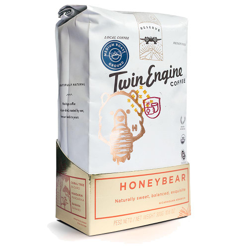 TWIN ENGINE COFFEE ORGANIC GROUND HONEY-BEAR EDITION DARK COFFEE 10.5 OZ. TWIN ENGINE COFFEE ORGANIC GROUND HONEY-BEAR EDITION DARK COFFEE 10.5 OZ.