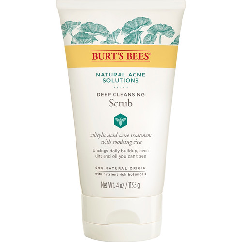 BURT’S BEES NATURAL ACNE SOLUTIONS DEEP CLEANSING SCRUB 4 OZ. BURT’S BEES NATURAL ACNE SOLUTIONS DEEP CLEANSING SCRUB 4 OZ.