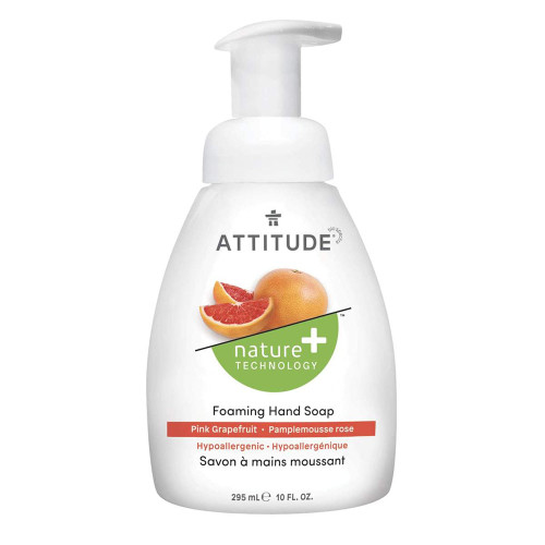 ATTITUDE FOAMING HAND SOAP, PINK GRAPEFRUIT 10 FL. OZ. ATTITUDE FOAMING HAND SOAP, PINK GRAPEFRUIT 10 FL. OZ.