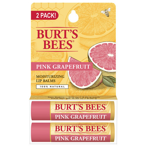 BURT'S BEES PINK GRAPEFRUIT LIP BALM BLISTER BOX 0.15 OZ. BURT'S BEES PINK GRAPEFRUIT LIP BALM BLISTER BOX 0.15 OZ.