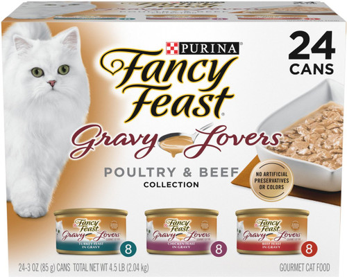 Fancy Feast Gravy Lovers Poultry & Beef Feast Variety Pack Canned Cat Food Fancy Feast Gravy Lovers Poultry & Beef Feast Variety Pack Canned Cat Food