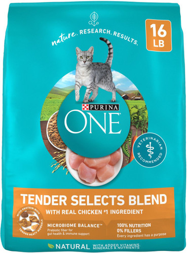 Purina ONE Tender Selects Blend with Real Chicken Dry Cat Food Purina ONE Tender Selects Blend with Real Chicken Dry Cat Food