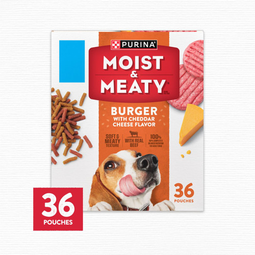 Moist & Meaty Burger with Cheddar Cheese Flavor Dry Dog Food Moist & Meaty Burger with Cheddar Cheese Flavor Dry Dog Food