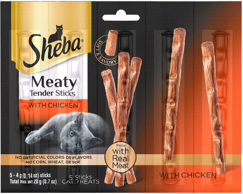 Sheba Meaty Tender Sticks Chicken Cat Treats Sheba Meaty Tender Sticks Chicken Cat Treats