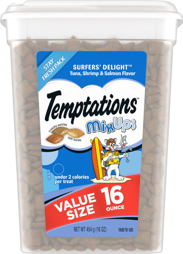 Temptations MixUps Surfers' Delight Flavor Soft & Crunchy Cat Treats Temptations MixUps Surfers' Delight Flavor Soft & Crunchy Cat Treats