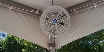 Industrial sized tent fans