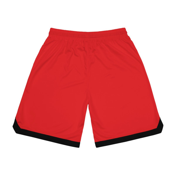 Boxing Boxer Red Basketball Rib Shorts (AOP)
