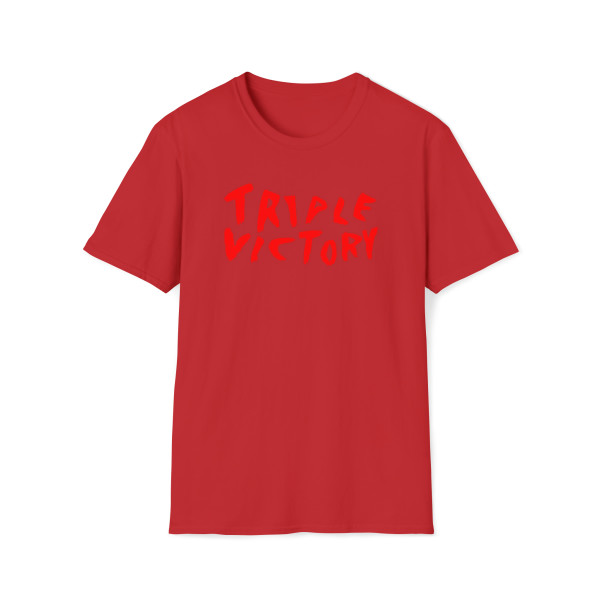 Triple Victory Text Unisex Softstyle T-Shirt