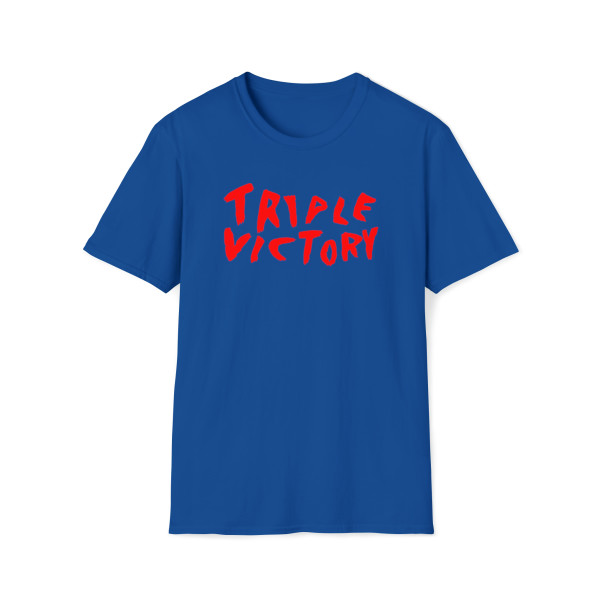Triple Victory Text Unisex Softstyle T-Shirt
