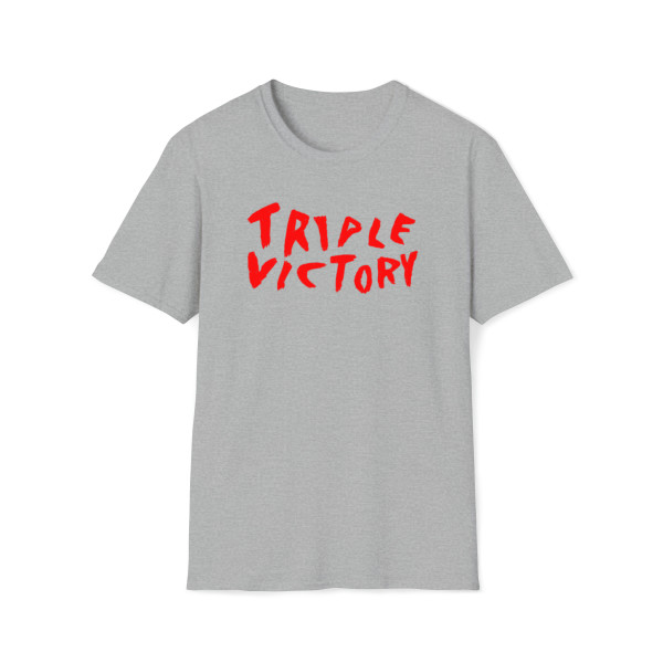 Triple Victory Text Unisex Softstyle T-Shirt