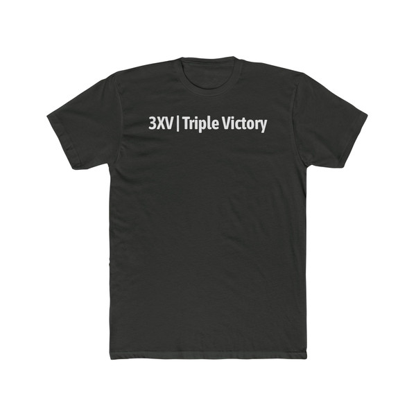 Triple Victory Tee — "3XV | Triple Victory" Minimalist Graphic Shirt