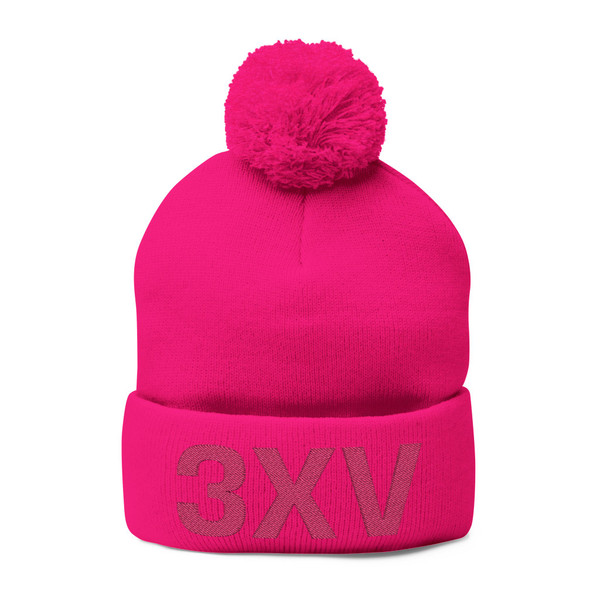  Pom-Pom Knit Cap 3XV