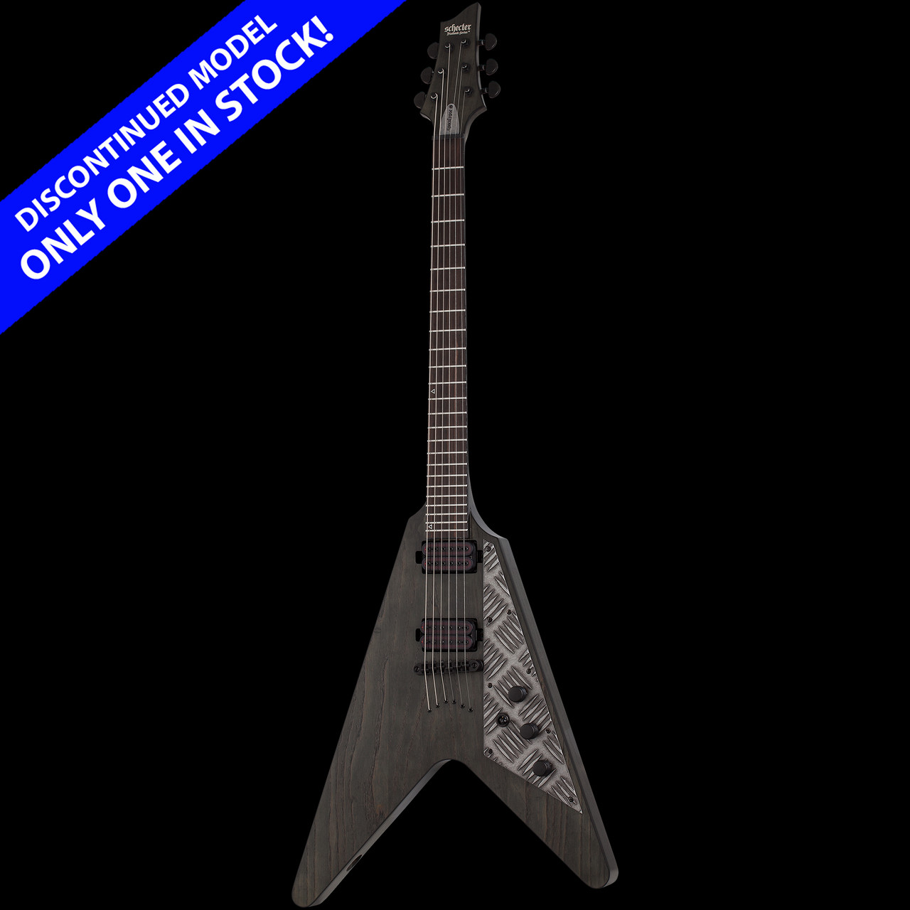 Schecter V-1 Apocalypse Flying V Electric Guitar Rusty Grey
