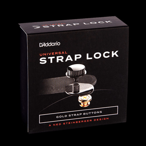 D'Addario Unvieral Strap Locks Guitar/Bass Gold