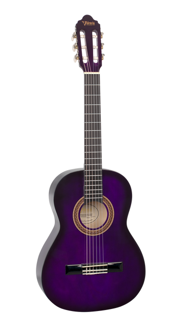 Valencia 100 Series Classical Acoustic Guitar 3/4 Size Purple Burst