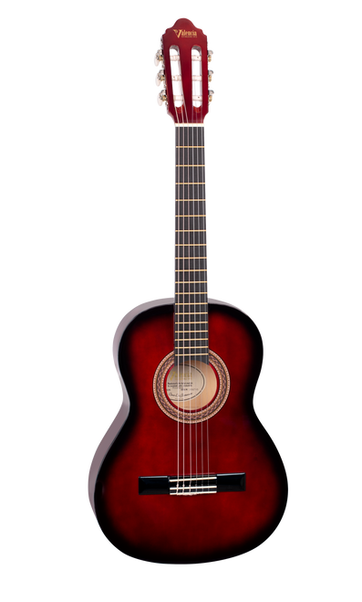 Valencia 100 Series Classical Acoustic Guitar 3/4 Size Red Burst