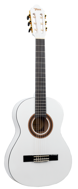 Valencia 100 Series Classical Acoustic Guitar 3/4 Size White