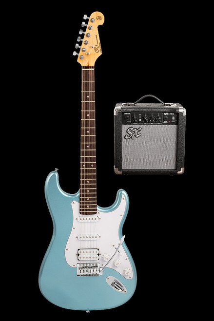 SX HSS Electric Guitar Pack - Ice Blue