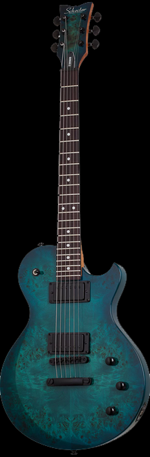 Schecter Solo-II Standard - Ocean Blue Burst Burl