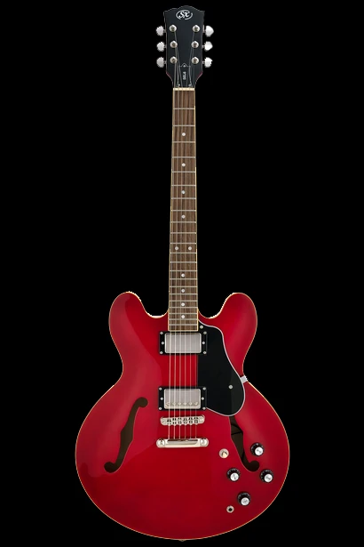 SX Semi-Hollow 335 Style Electric Guitar - Red