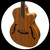 Martinez Jazz Hybrid Electric/Acoustic Guitar Koa