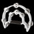 Stagg Half Moon Tambourine w/20 Jingles - White