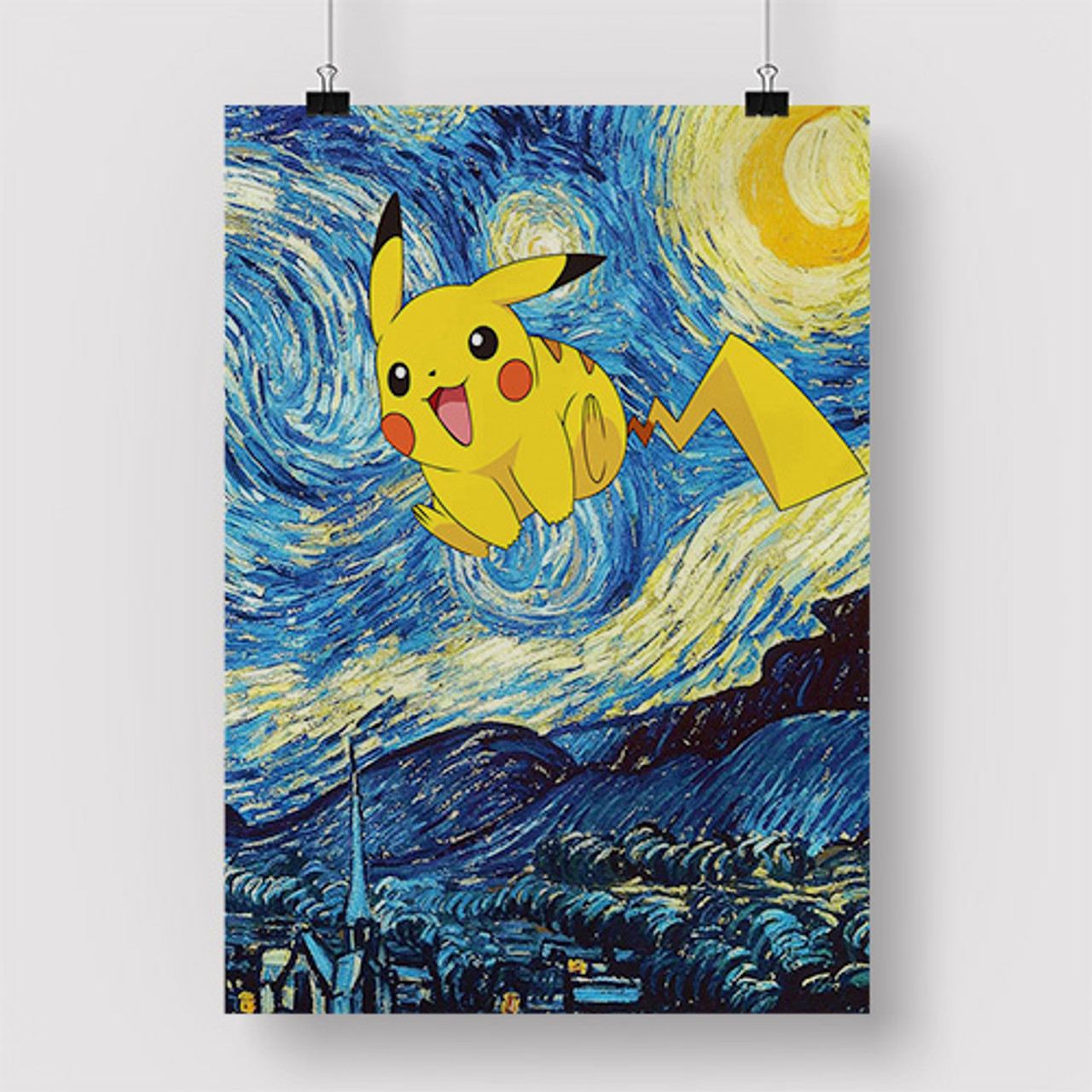 Pikachu Set Art Print Digital Files decor nursery room water - Inspire  Uplift